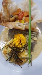 COD LOIN WITH GOURMET MUSTARD CREAM GARLIC 